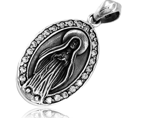 シルバー925 守護 ハンドメイド メダイ ヘッド シルバー925 925 刻印