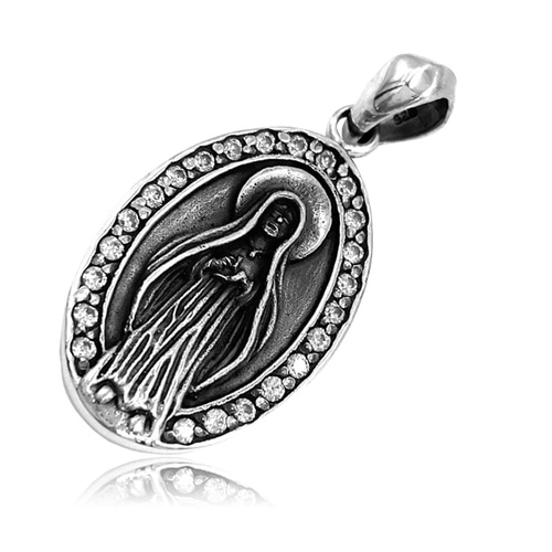 シルバー925 守護 ハンドメイド メダイ ヘッド シルバー925 925 刻印