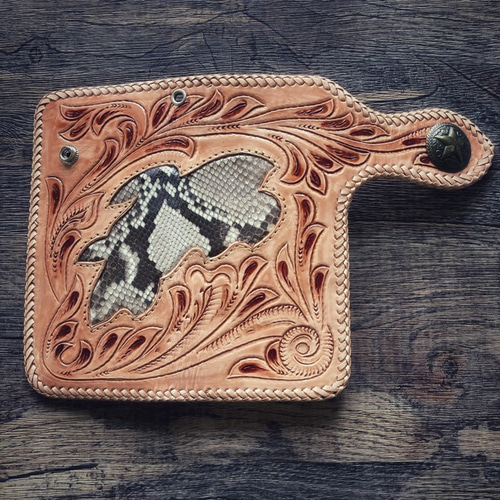 人気 バイカーズウォレット 長財布 メンズ ライダース カービング