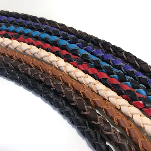 ウォレットロープ　セット 45cm レザー ウォレットチェーン ウォレットロープ 革 編み込み 四つ