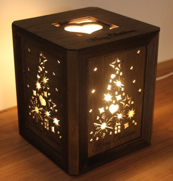 アロマランプ大　クリスマスツリー　LEDで香るランプディフューザー　アロマストーン　アロマポット 3枚目の画像