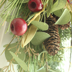 大きな松ぼっくりのクリスマススワッグ 2枚目の画像