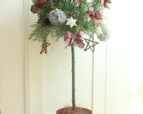 約65cm　クリスマス　トピアリー　クリスマスツリー　フラワー　グリーン　大きい 約65cm クリスマス トピアリー クリスマスツリー フラワー