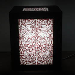 エアフレッシュランプ　ファブリック（William Morrisデザインの生地）LEDで周囲の空気をキレイにするランプ　 8枚目の画像