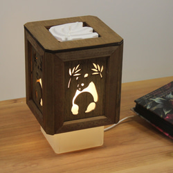 アロマランプ　パンダ　 LEDの灯りで香るランプ　ディフューザーアロマストーンアロマポット 1枚目の画像