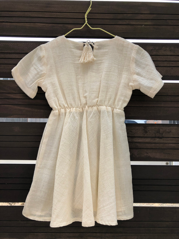 Baby girl’s one piece [Hand woven 100% cotton] 3枚目の画像