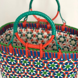 Thai handwoven basket bag 2枚目の画像