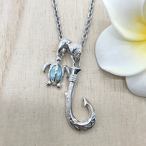 ラリマーイルカペンダントトップ