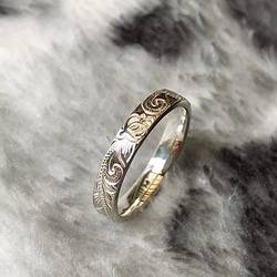 ハワイアンジュエリー　ペアリング　指輪　天然石　宝石質　エメラルド　7号 〜 23号　メンズ　レディース　シルバーリング 7枚目の画像