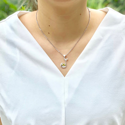 ハワイアンジュエリー　ネックレス　フィッシュフック　メンズ　レディース　シルバー　天然石　シトリン　宝石質　 4枚目の画像