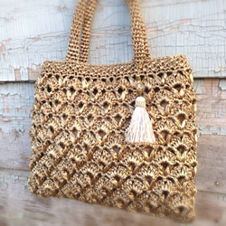 Shell Hand Bag (Gold) 2枚目の画像