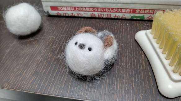 【受注販売】まぁるいとり　シマエナガさん 10枚目の画像