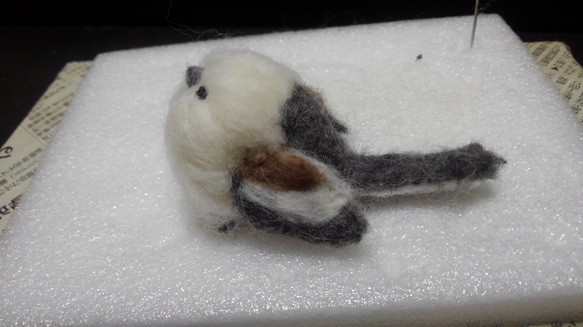 【受注販売】まぁるいとり　シマエナガさん 3枚目の画像