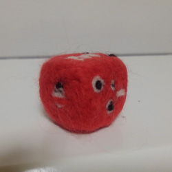 【受注生産】羊毛マスコット　赤べコロ 2枚目の画像