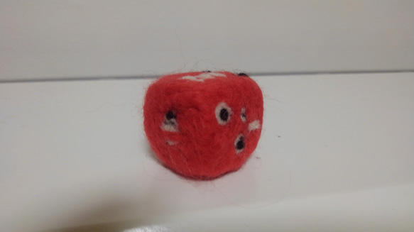 【受注生産】羊毛マスコット　赤べコロ 2枚目の画像
