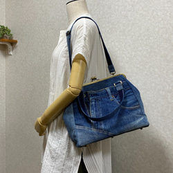 大量入荷 デニムリメイクがま口バッグ ショルダーバッグ 通販 June-Berry 財布・ケース・小物入れ