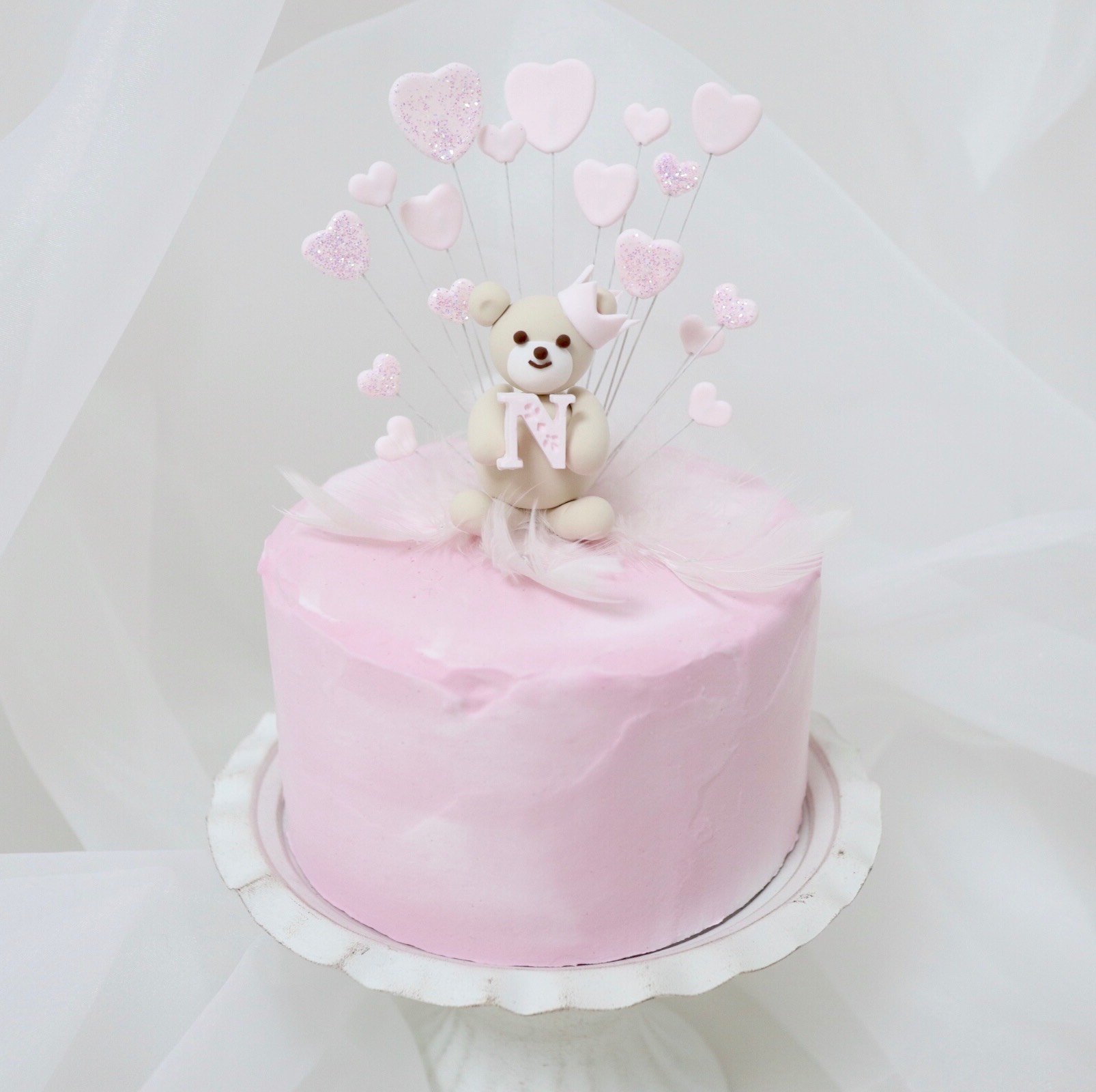 マーブルベビーケーキ(ピンク♡) / クレイケーキ