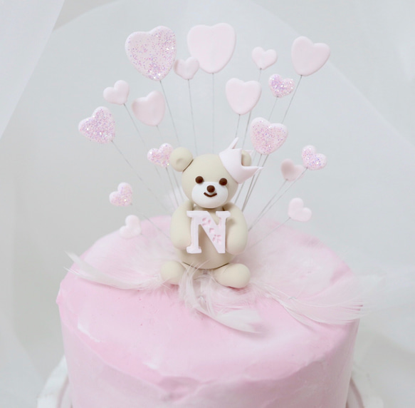 マーブルベビーケーキ(ピンク♡) / クレイケーキ 2枚目の画像