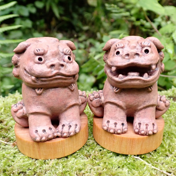置物 『手のりサイズのシーサー』(テラコッタ色） その他置物 Yamomal 