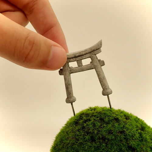苔テラリウム用フィギュア『鳥居』（石造り）Lサイズ その他置物