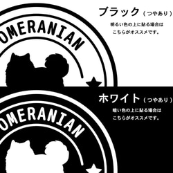 【ポメ】犬 ステッカー 切り抜き(転写)タイプ ポメラニアン カーステッカー 4枚目の画像