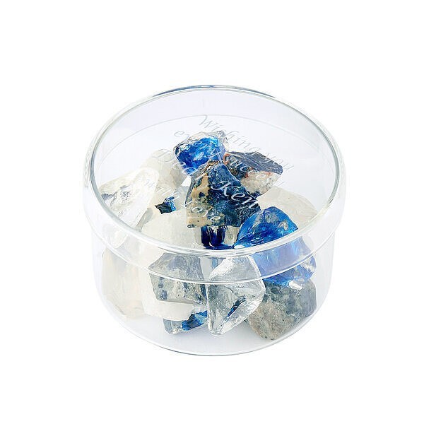 【名入れ】天然石と優雅なブルーローズの香りが付いたジェルを組み合わせ フレグランスジェルストーン ブルー