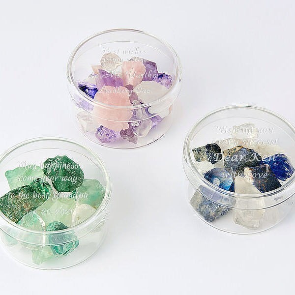 【名入れ】天然石と優雅なブルーローズの香りが付いたジェルを組み合わせ フレグランスジェルストーン ブルー