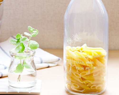 エンボス加工 牛乳瓶 ギュギュ専用 牛乳瓶 コーヒービーンズショップアロバー