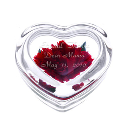 【名入れ】大切な母へ贈る "いつまでもきれいに咲き続ける特別な花" プリザーブドフラワー ハートカーネーション 4枚目の画像