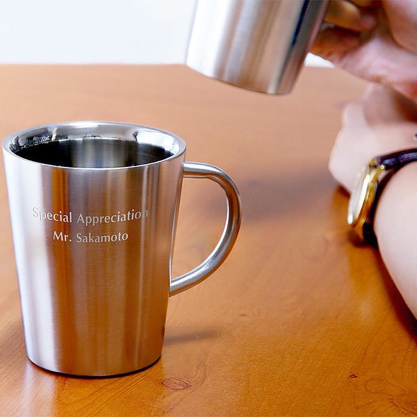 【名入れ】ダブルウォール ステンレスマグカップ ペア 母の日 父の日 ご両親への贈り物に