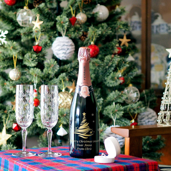 名入れ】クリスマス 新婚祝い 誕生日に！フェッラーリ ペルレ ロゼ