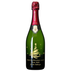 【名入れ】クリスマス 結婚祝い お誕生日のお祝いに！フェッラーリ ドゥミセック スパークリングワイン 750 mL 2枚目の画像