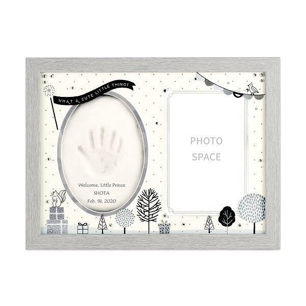 【名入れ】出産祝いに最適！手型粘土が付いているフォトフレーム 手型ベビーフレーム