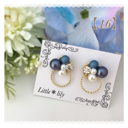 75】蝶バネイヤリング イヤリング・ノンホールピアス Little
