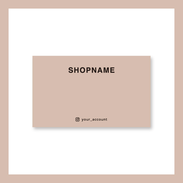 ブラウンベージュ 名入れ アクセサリー 台紙 名刺 サイズ マット加工 ヨコ 100枚