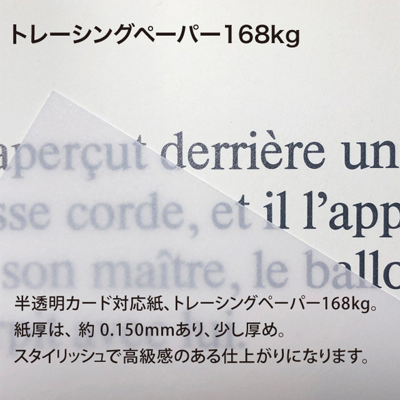 200枚 トレーシングペーパー シンプルデザイン ショップカード QRコード 付き 4枚目の画像