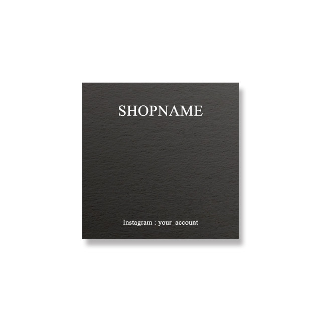 お得200枚入り 厚紙ナチュラル 55×55mm アクセサリー台紙 黒 バガス紙スクエア