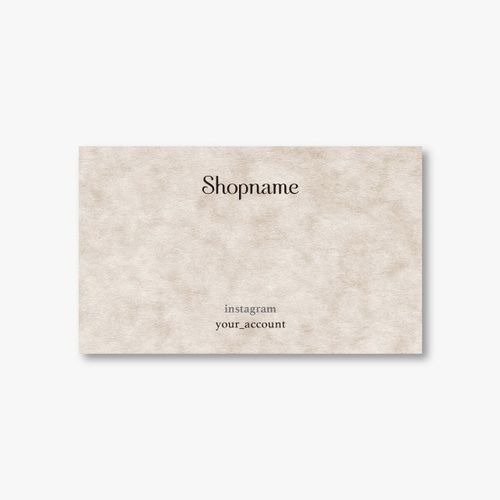 シンプル優雅 名入れアクセサリー台紙 （ヨコ:カラー02）100枚 タグ  