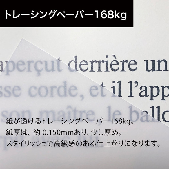 透け 感 が おしゃれ な ショップカード メッセージカード 制作 【91×55】100部、500部、1000部 4枚目の画像