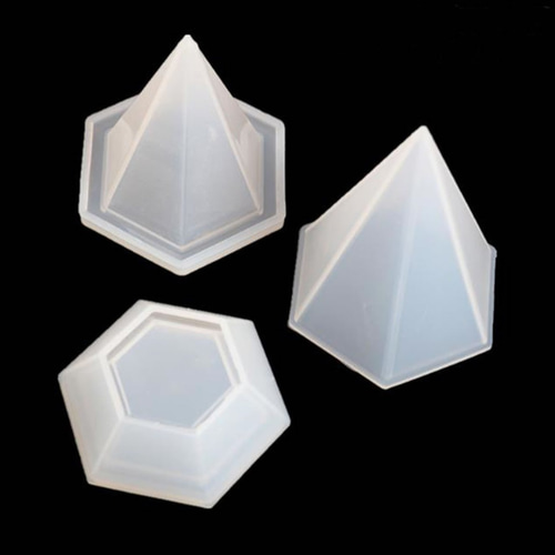 状態のご確認用、5センチ六角錐オルゴナイト シリコン型 モールド 蓋