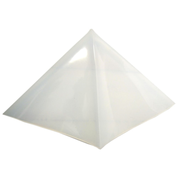 最大15cm 超巨大ピラミッド形 シリコン型 固定スタンド（白）付【オルゴナイト 四角錐 ピラミッド型】 2枚目の画像