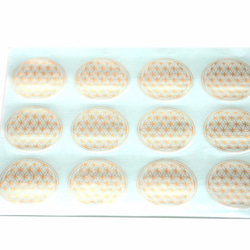 フラワーオブライフ ステッカー (金色) 38mm （1シート12枚）神聖幾何学 1枚目の画像