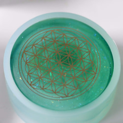 フラワーオブライフ ステッカー (金色) 38mm （1シート12枚）神聖幾何学 3枚目の画像