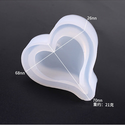 シリコン型 モールド ぷっくりハート（中）シリコンモールド レジン