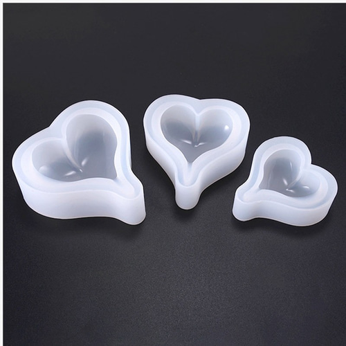 シリコン型 モールド ぷっくりハート（中）シリコンモールド レジン