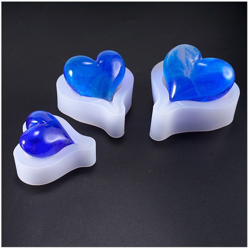 シリコン型 モールド ぷっくりハート（中）シリコンモールド レジン