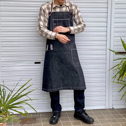 19oz・岡山セルビッチヘビーオンスデニム×イタリア本革/デニム好きの