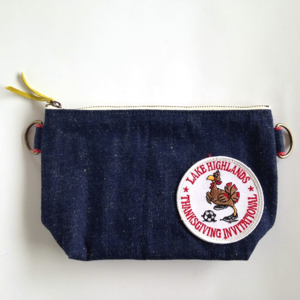 70&#39;sVintage patch x Okayama denim 2WAY smartphone shoulder 1 第7張的照片