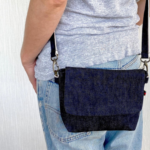 セルビッチ岡山デニムのミニショルダーバッグ/スマホショルダー