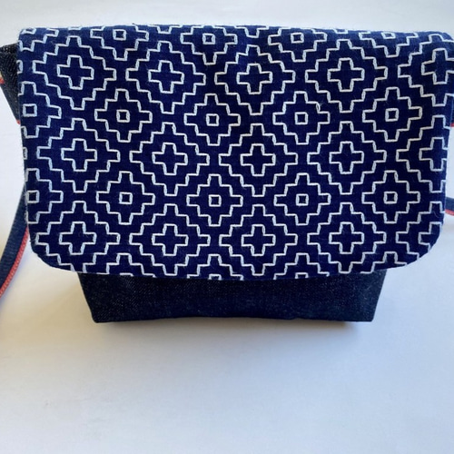 ☆ハンドメイド☆岡山デニム☆柴犬☆4wayあおりバッグ ☆ハンドメイド☆岡山デニム☆柴犬☆4wayあおりバッグ